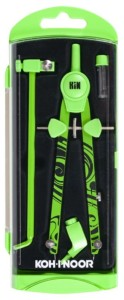 Cyrkiel szkolny zestaw 4 elementów w etui, Koh i Noor