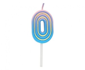 Świeczka urodzinowa Cyfra 0 Neon B&C, Godan