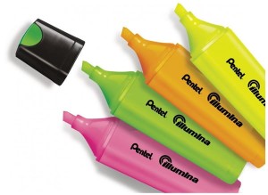 Zakreślacze iIlumina zestaw 4 kolorów, Pentel