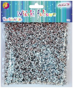 Wiórki foliowe srebrne opakowanie 15g, Aliga