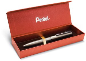 Pióro kulkowe Sterling EnerGel szampańskie 0,7 mm niebieski w etui BL2007, Pentel