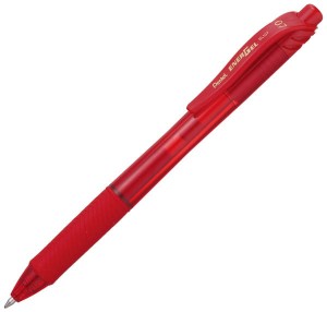 Długopis żelowy EnerGel Pentel 0,7 mm czerwony automatyczny BL107