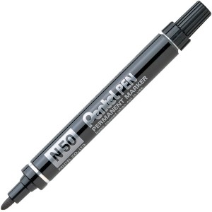 Marker permanentny Pentel czarny 1,5 mm N50 aluminiowa obudowa