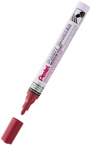 Marker olejowy Pentel czerwony perłowy 4,5 mm MMP10 aluminiowa obudowa