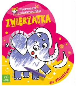 Kolorowanka ze słonikiem książka zwierzątka 4+, Aksjomat