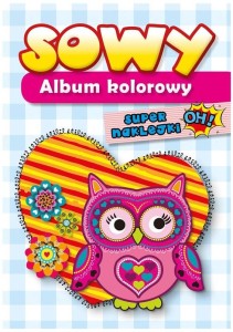 Kolorowanka z naklejkami album kolorowy Sowy, MD