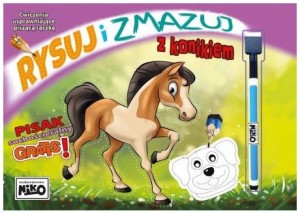 Książka Rysuj i zmazuj z konikiem rysowanie po szlaczku, Niko