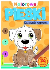 Książka Kolorowe pieski. Kolorowanie z cyferkami, Books&Fun