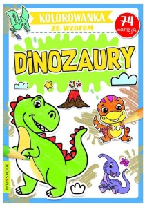 Kolorowanka z naklejkami ze wzorem Dinozaury, MSZ