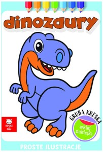 Kolorowanka z grubym obrysem Dinozaury, MSZ