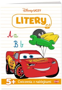 Książka Disney Uczy Auta Ćwiczenia z naklejkami Litery, Ameet