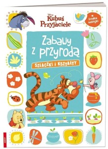 Książka z naklejkami Disney Kubuś i Przyjaciele Zabawy z przyrodą szlaczki i kształty 5+, Ameet