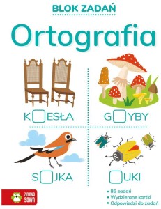 Książka z zadaniami Ortografia 9+, Zielona Sowa