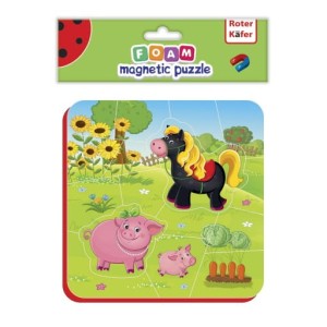Puzzle piankowe magnetyczne Zwierzęta na farmie 3+, Roter Kafer