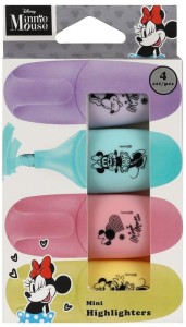 Zakreślacze mini Minnie Mouse Disney Fashion 4 sztuki, Patio