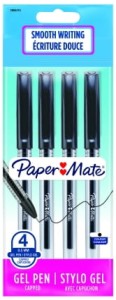 Długopis żelowy Jiffy czarny 0,5 mm 4 sztuki, Paper Mate