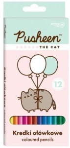 Kredki ołówkowe trójkątne 12 kolorów Pusheen, St.Majewski