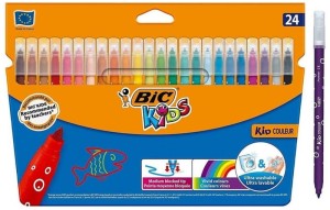 Flamastry szkolne BIC 24 kolory Kid Couleur