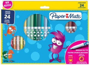 Flamastry szkolne 24 kolory Felt Tips, Paper Mate