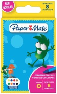 Kredki świecowe zestaw 8 kolorów, Paper Mate