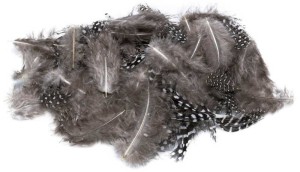Piórka dekoracyjne nakrapiane czarne 3g, Brewis