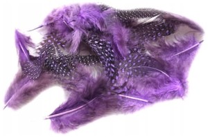 Piórka dekoracyjne nakrapiane fioletowe 3g, Brewis