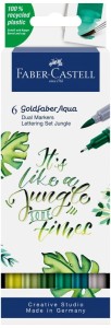 Pisaki dwustronne akwarelowe 6 kolorów Goldfaber Aqua Jungle, Faber Castell