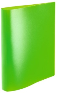 Segregator elastyczny zielony fluo A4 2 ringi 25 mm PP, Herma