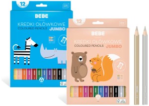 Kredki ołówkowe grube 12 kolorów Jumbo BB Kids, Interdruk