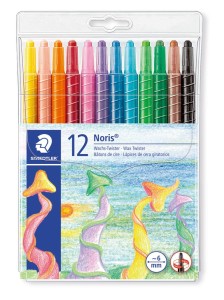 Kredki świecowe wykecane 12 kolorów Noris Club, Staedtler