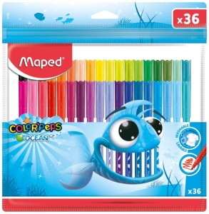 Flamastry szkolne 36 kolorów Zip Etui Maped Colorpeps Ocean