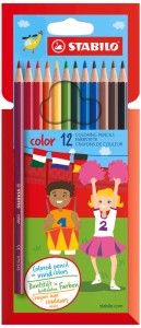Kredki szkolne ołówkowe Stabilo 12 kolorów Color