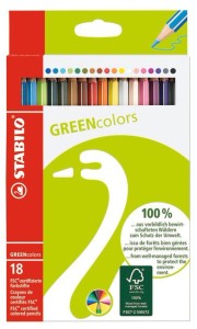 Kredki szkolne ołówkowe Stabilo 18 kolorów Green Color