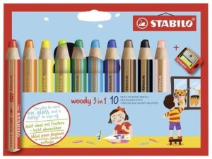 Kredki grube Stabilo Woody 10 kolorów 3w1 + temperówka