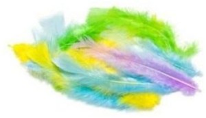 Piórka dekoracyjne pastelowe 3g, Brewis