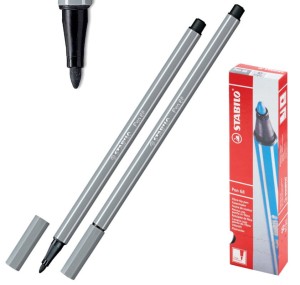 Pisak pędzelkowy Stabilo szary zimny średni Pen 68 Brush