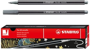Pisak Flamaster Stabilo Pen 68 metaliczny srebrny