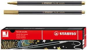 Pisak Flamaster Stabilo Pen 68 metaliczny złoty