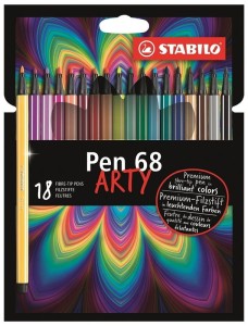 Pisaki Flamastry Stabilo 18 kolorów Pen 68 Arty w etui 