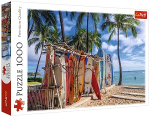 Puzzle Trefl 1000 elementów Plaża Waikiki Hawaje