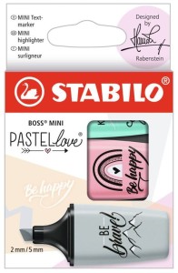 Zakreślacze Stabilo Mini pastelowe zestaw 3 kolorów Boss Pastellove 2.0