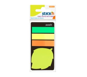Zakładki indeksujące strzałki + karteczki listek neon, Stick'n