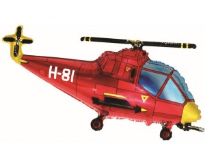 Balon foliowy Helikopter czerwony 57x96 cm, GoDan