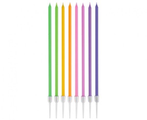 Świeczki urodzinowe pastelowy mix 17 cm 8 sztuk, GoDan