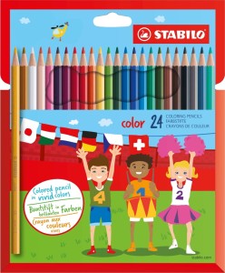 Kredki szkolne ołówkowe Stabilo 24 kolory Color