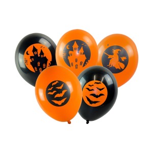 Balony z nadrukiem Halloween 5 sztuk, Arpex