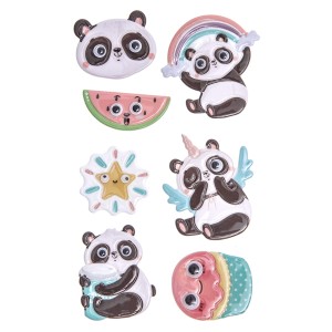 Naklejki Puffy Pandy 7 sztuk, DP Craft