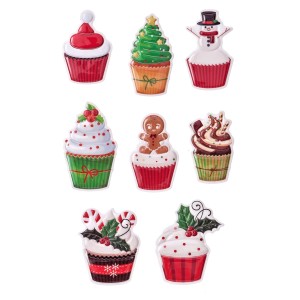 Naklejki Puffy Muffinki 8 sztuk, DP Craft