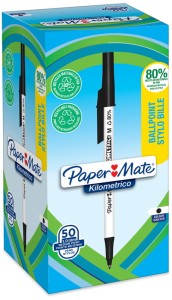 Długopis Kilometroco czarny 50 sztuk Recycling, Paper Mate