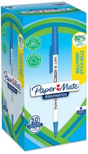 Długopis Kilometroco niebieski 50 sztuk Recycling, Paper Mate